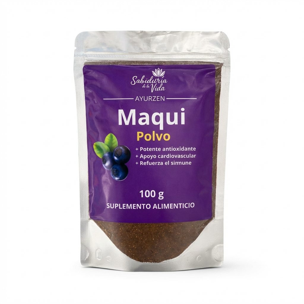 Maqui AYURZEN en polvo antioxidante natural de la Patagonia chilena