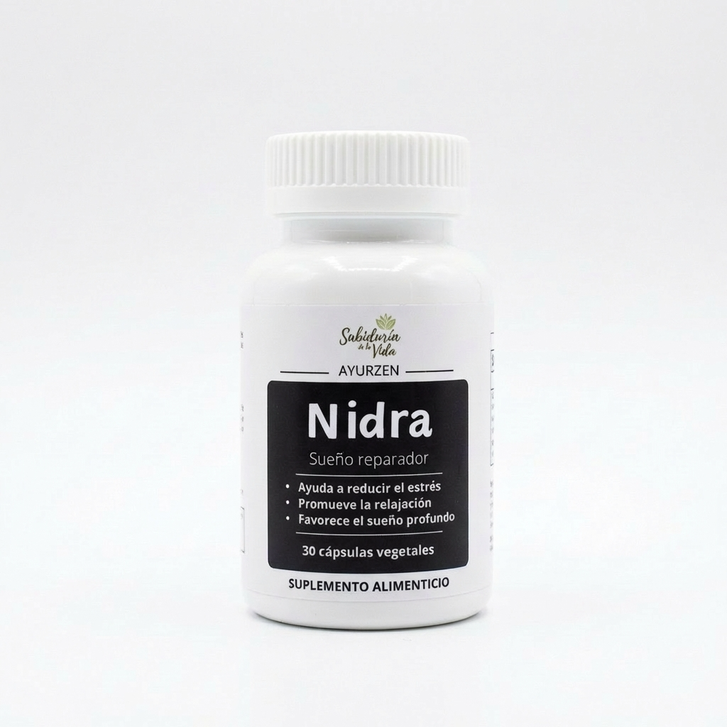 Suplemento Nidra AYURZEN para el sueño profundo y relajación mental natural