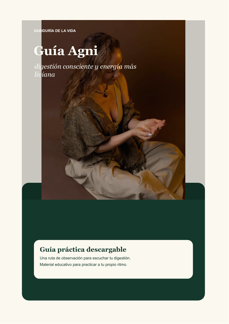 Portada Guía Agni: digestión consciente y energía más liviana