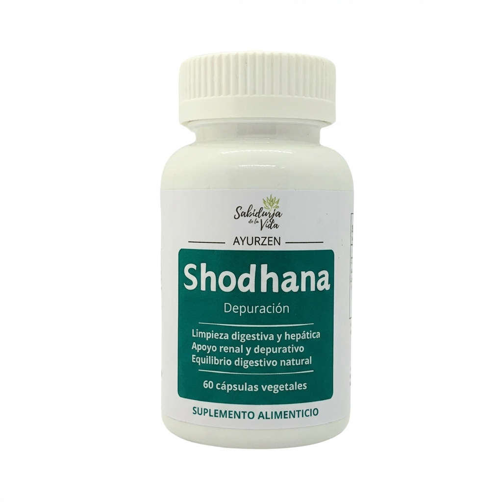 Suplemento Shodhana AYURZEN para limpieza digestiva y depuración natural