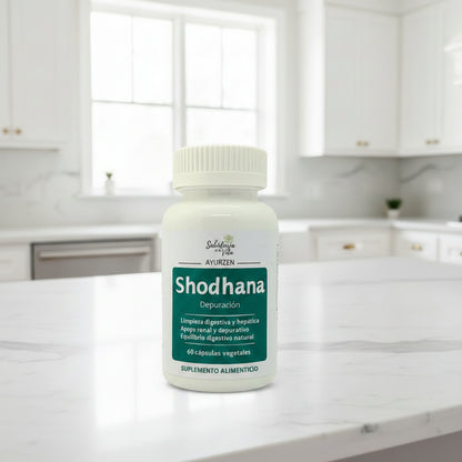 Suplemento Shodhana AYURZEN para limpieza digestiva y depuración natural
